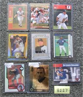 B-227 9 assorted baseball cards