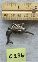 C-236 Mexican silver Marlin Pin