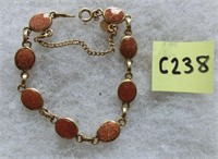 C-238 Burt Cassell sandstone gold filled bracelet