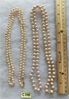 C-240 2 strands of costume pearls