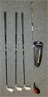 C-266 4 golf clubs 3 Rhino irons & Ping wood w/