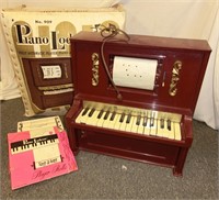 C-277 Piano Lodian #909 w/sing along rolls & box