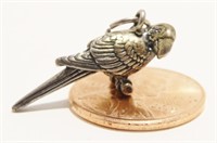Sterling Silver Parrot on Perch Charm 3.35g