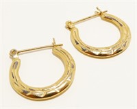 Small 14K Y Gold Hoop Earrings 1.2g