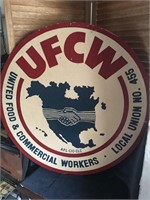U.F.C.W Wood Sign