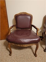 Leather and Wood Chair