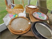 EASTER BASKET; WHICKERED BASKETS; TRAYS; ETC.