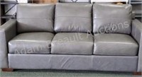 NEW Member's Mark Providence gray leather sofa,