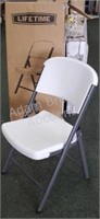 NIP Lifetime set of 4 plastic folding chairs