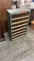 Heavy divided shelf, vintage, Mail Case