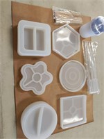 New Tewora  Silicone Resin Molds Set  6 Molds ,