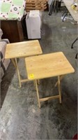 (2) Wooden TV Trays