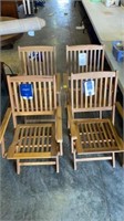 4 Wooden folding chairs