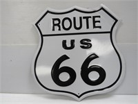 Route 66 Die Cut Tin Sign