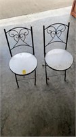 (2) metal bistro chairs