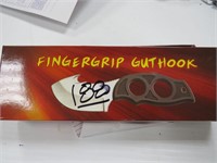 6.5" Fingergrip Guthook Knife With Sheath