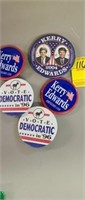 Campaign Buttons Democratic '96, Kerry Edwards2004