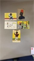5 Black Americana postcards