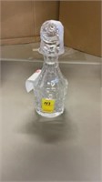 Clear glass decanter