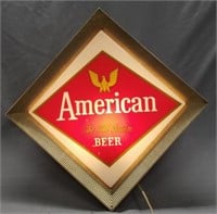 Vintage Advertising American Beer Light Up Sign