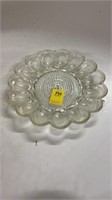 Clear glass egg plate