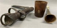 Parade Horn, Leather Cup, Holster