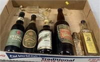 Vintage Glass Beer & Liquor Bottles