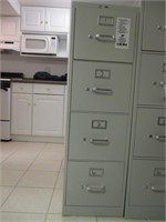 4 Drawer Metal Filing Cabinet With Key