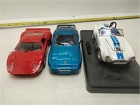 3 majorette model cars, AC cobra 427,