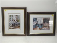 2 framed pictures