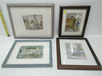 4 framed photos