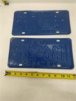 1975 Ontario license plate pair