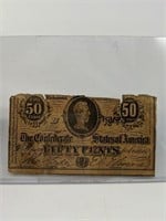 1860's Confederate States of America currency