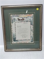 framed letter from baden ontario 1935
