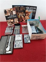 WOOD CARVING TOOLS AND BOOKS