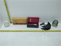 box of misc items, insulator, boxes, oven timer