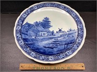 Boch delft blue hanging plate has tiny chip