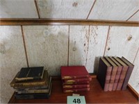 All the antique books on top shelf, read them or