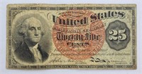 1863 25 Cents U.S. Fractional Currency Bank Note