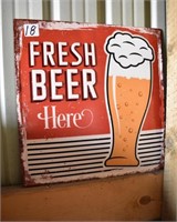 Single Sided Decorative Beer Sign, 15" x 15"