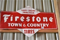 Firestone Single Sided Tin Sign, 28" x 18"