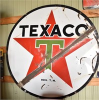 Double Sided Texaco Tin Sign, 72"