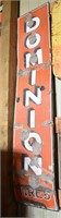 Single Sided Dominion Tires Tin Sign, 17" x 80"