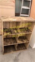 Wooden storage shelf
