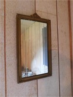 Gold framed mirror, 15x24