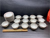 13 cups and saucers