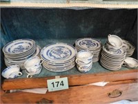 Blue Willow style china, service  for 12, 6