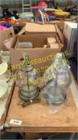 Glass lamp bases, glassware