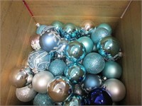 12X12X8 Box Full of Blue Ball Ornaments