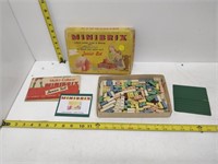 1956 minibrix coloured set with original box rare